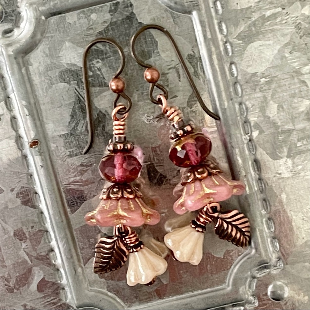 ARTISAN Earrings “Zuzu’s Petals” - Dangles - Picture 9 of 10